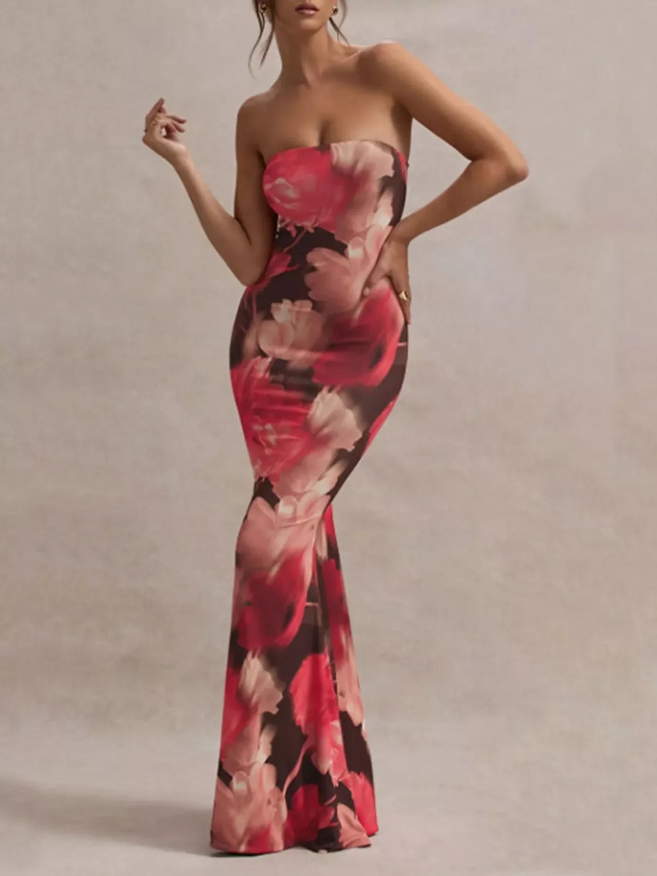tube bodycon maxi dress Glitter Tube Maxi Dress For Women - Sexy Backless Long Bodycon Gown With Scarf